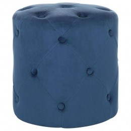 Beliani-COROLLA-Poef-Donkerblauw-Fluweel