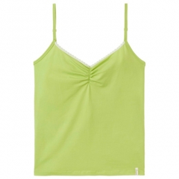 Tranquillo-WomensSpaghetti-TopmitSpitze-TopmaatMgroen