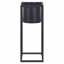 Beliani-IDRA-Plantenbak-Zwart-15cm-IJzer