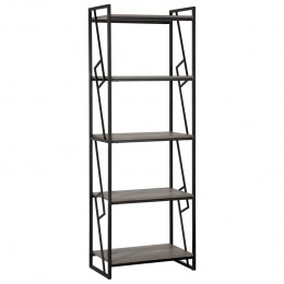 Beliani-FORRES-Boekenkast-5planken-Donkerehoutkleur-Spaanplaat