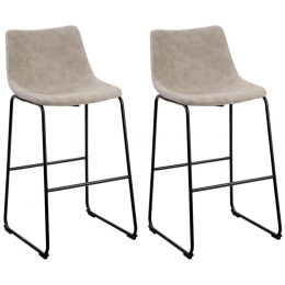 Beliani-FRANKS-Barkruk-Beige-Polyester