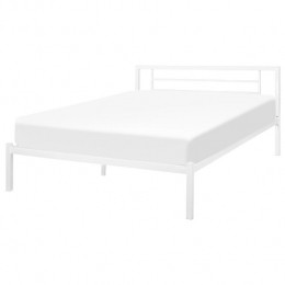 Beliani-CUSSET-Tweepersoonsbed-Wit-140x200cm-Metaal