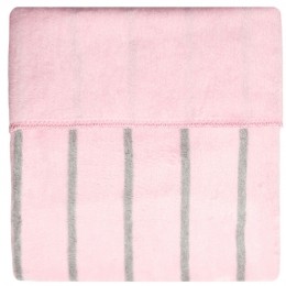 ZaffiroGrijsRozeGestreept100x150cmLedikantdeken15403
