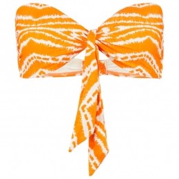 Seafolly-WomensZanzibarTwistTieFrontBandeau-Bikinitopmaat14oranje