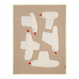 fermLIVINGBirdPlaid-L80xB110cm-Zand