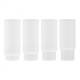 fermLIVINGRippleLongdrinkglazen-4st-Frosted
