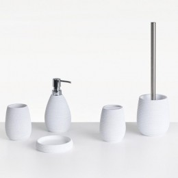 Beliani-QUILA-Badkameraccessoireset-Wit-Polyresin