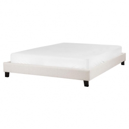 Beliani-ROANNE-Tweepersoonsbed-Lichtbeige-160x200cm-Polyester