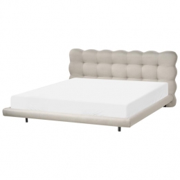 Beliani-SOULISSE-Tweepersoonsbed-Beige-180x200cm-Polyester