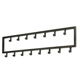 Fraaai-Kapstokindustrieel15haken-80cmzwart