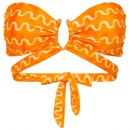 Seafolly-WomensSoundwaveUWireBandeauBra-Bikinitopmaat32oranje