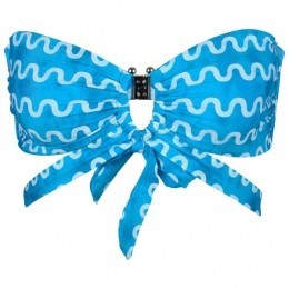 Seafolly-WomensSoundwaveUWireBandeauBra-Bikinitopmaat34blauw