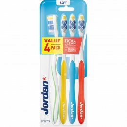 3xJordanTandenborstelTotalCleanSoft4-pack4stuks