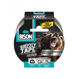 BisonGrizzlyTapeZilver10meter