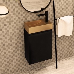 MDInteriorBlessedtoiletmeubelzwartmangohoutrechtsmetfonteinmatrosgoudrechts