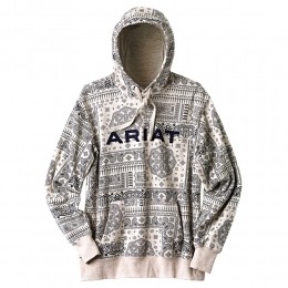 AriatDamesHoodieREALPaisleyHoodiezwart-witMaatXL