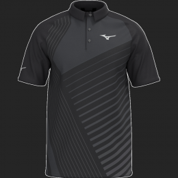 MizunoDashPoloZwartDamesHerenMaatS