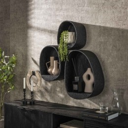 LifestyleFurnWandplankDoriaLiquidmetalSetvan3stuks-Grijs