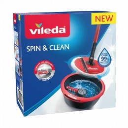 ViledaSpinCleanMopCompleteSetRoodenZwart1set