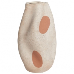 Beliani-BATOIDEA-Bloemenvaas-Lichtbeige-25cm-Steengoed