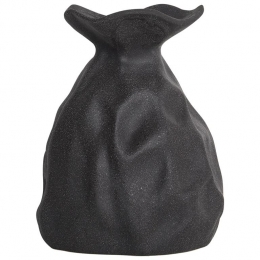 Beliani-COONTAIL-Bloemenvaas-Zwart-31cm-Steengoed