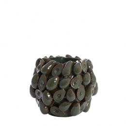 LightlivingVaasdeco36x355x315cmAVOCADOkeramiekbruingroen