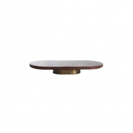 LightlivingSchaalopvoet50x24x6cmBELOroodagaatantiekbrons