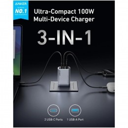 AnkerPrimeCharger250W6PortsGaNPrimeOpladerZwart