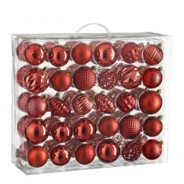 HouseofSeasonsKerstballenSet-60Stuks-Rood