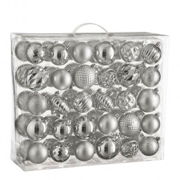 HouseofSeasonsKerstballenSet-60Stuks-Zilver