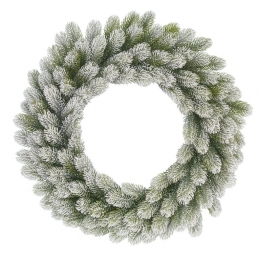BlackBoxTreesNigataKerstkrans-60cm-GroenFrosted