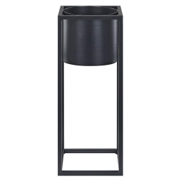 Beliani-IDRA-Plantenbak-Zwart-15cm-IJzer