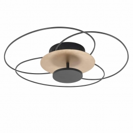 HighlightPlafondlampFiore52cmmatgoud-zwart