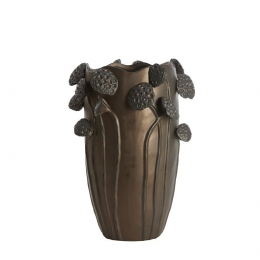 LightlivingVaasdeco355x35x51cmLAVCIkeramiekmatdonkerbruin