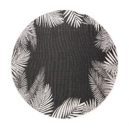 RondBuitenkleedLeaf-Zwart-dubbelzijdig-EVAInterior
