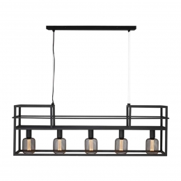 FreelightHanglampCulinara5lichtsmetrekL120cmzwart