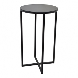 LOFT42Beaubijzettafel-Rond-Zwart-Metaal