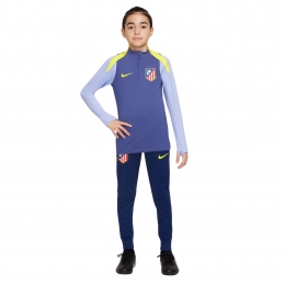 NikeAtleticoMadridStrikeTrainingspak14-Zip2025-2026KidsDonkerpaarsDonkerblauwGeel