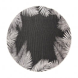 RondBuitenkleedLeaf-Zwart-dubbelzijdig-EVAInterior