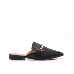 LoaferMetGoudenKettingZwart