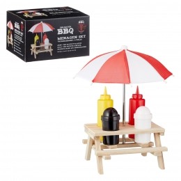 PicknicktafelMetPeperZoutSetEn2Sausflesjes