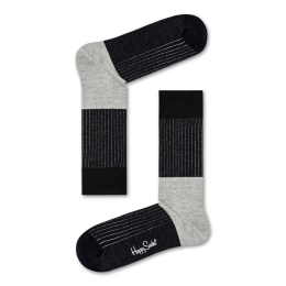 HappySocksBlockRibZwartGrijs