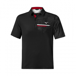 MizunoQDHazardBlocPoloZwartHerenMaatS