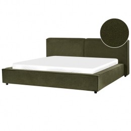 Beliani-LINARDS-Bed-Donkergroen-180x200cm-Boucl