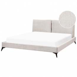 Beliani-MELLE-Tweepersoonsbed-Lichtbeige-180x200cm-Corduroy