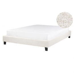 Beliani-ROANNE-Tweepersoonsbed-Lichtbeige-140x200cm-Boucl