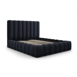 MiloCasaBedframeGinametOpbergruimte-140x200cm-Fluweel-Donkerblauw