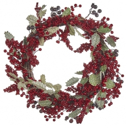 Beliani-PUROL-Krans-Rood-Synthetischmateriaal