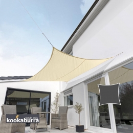 Kookaburra20mVierkantZandPartySchaduwdoekGeweven-Waterafstotend