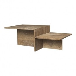 fermLIVINGDistinctSalontafel-TravertineDarkBrown